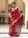 AZR BANARASI KHADI GEORGETTE JACQUARD SAREE SALE OFFER
