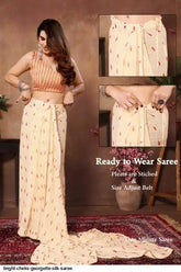 AZR BRIGHT CHEKS GEORGETTE SILK SAREE