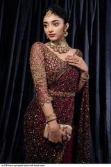 AZR BT 328 HEAVY GEORGETTE KASTURI SILK BRIDAL SAREE