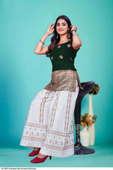 AZR BANARASI SILK ZARI WORK SHORT KURTI