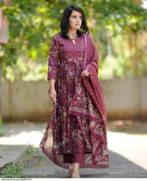 AZR FANCY RAYON KURTI PANT DUPATTA