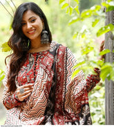 AZR FANCY RAYON KURTI PANT DUPATTA