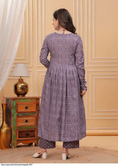 AZR FANCY RAYON PRINT KURTI PANT DUPATTA