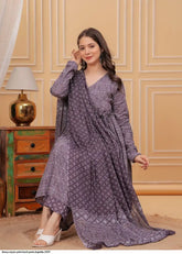 AZR FANCY RAYON PRINT KURTI PANT DUPATTA