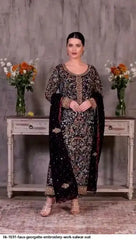 AZR FAUX GEORGETTE EMBROIDERY WORK SALWAR SUIT