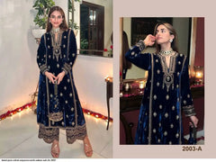 AZR LATEST PURE VELVET SEQUENCE WORK SALWAR SUIT CFS