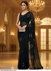 AZR LATEST SOFT GEORGETTE LOVING HART SAREE