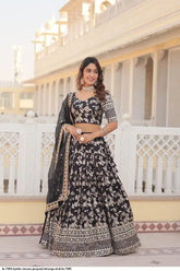 AZR LW 7080 DYABLE VISCOSE JACQUARD LEHENGA CHOLI