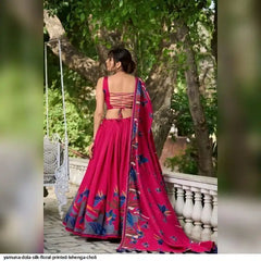 AZR YAMUNA DOLA SILK FLORAL PRINTED LEHENGA CHOLI