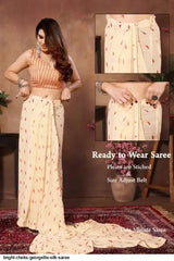 AZR BRIGHT CHEKS GEORGETTE SILK SAREE