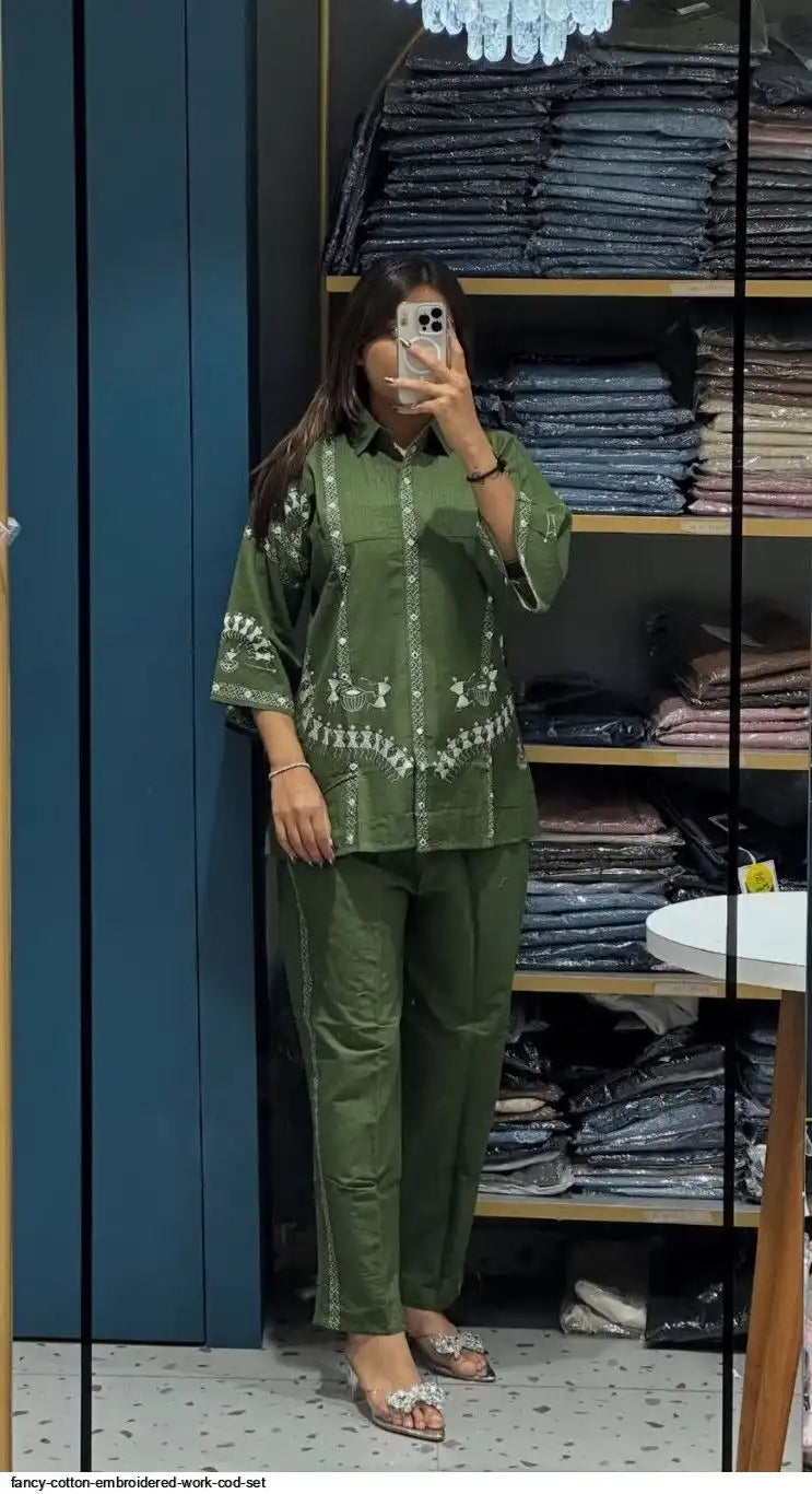 AZR FANCY COTTON EMBROIDERED WORK COD SET