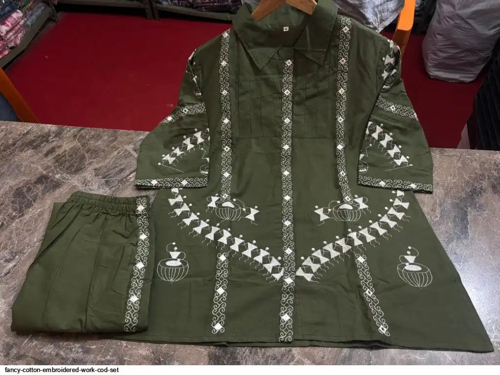 AZR FANCY COTTON EMBROIDERED WORK COD SET