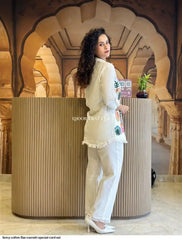 AZR FANCY COTTON FLAX NAVRATRI SPECIAL CORD SET