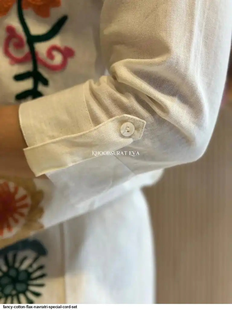 AZR FANCY COTTON FLAX NAVRATRI SPECIAL CORD SET