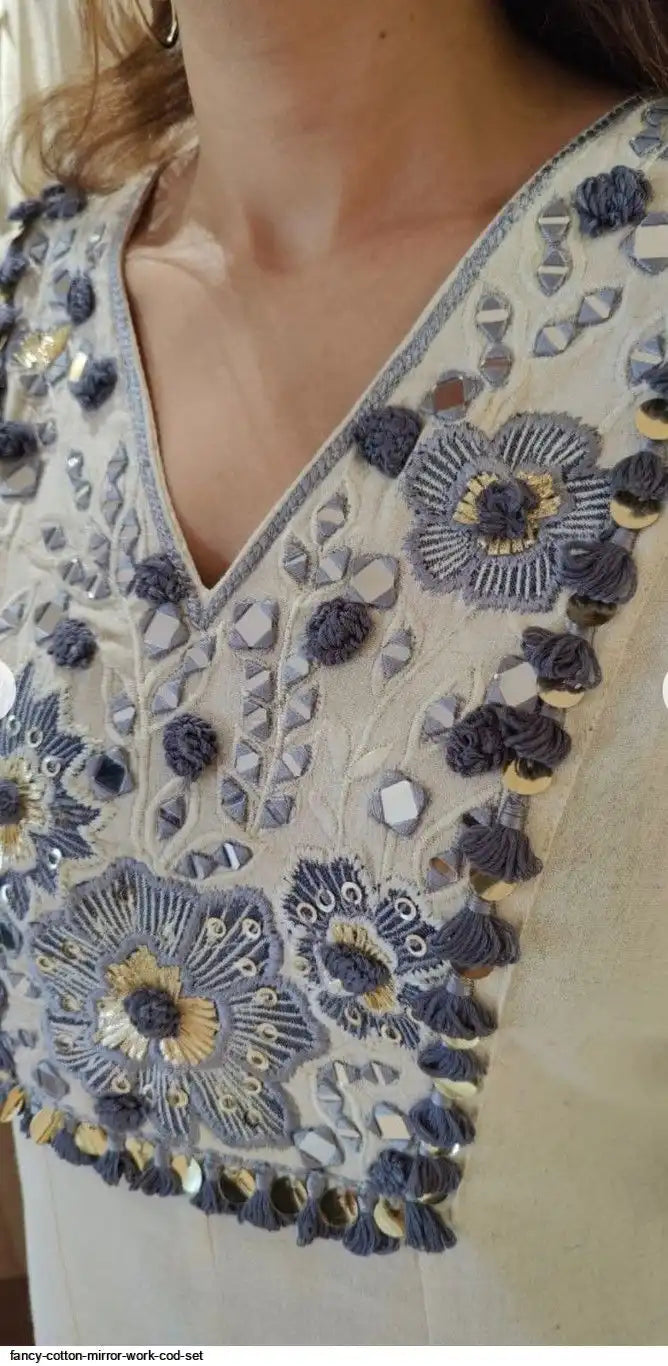 AZR FANCY COTTON MIRROR WORK COD SET