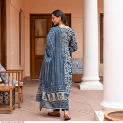 AZR FANCY RAYON PRINT KURTI PANT DUPATTA