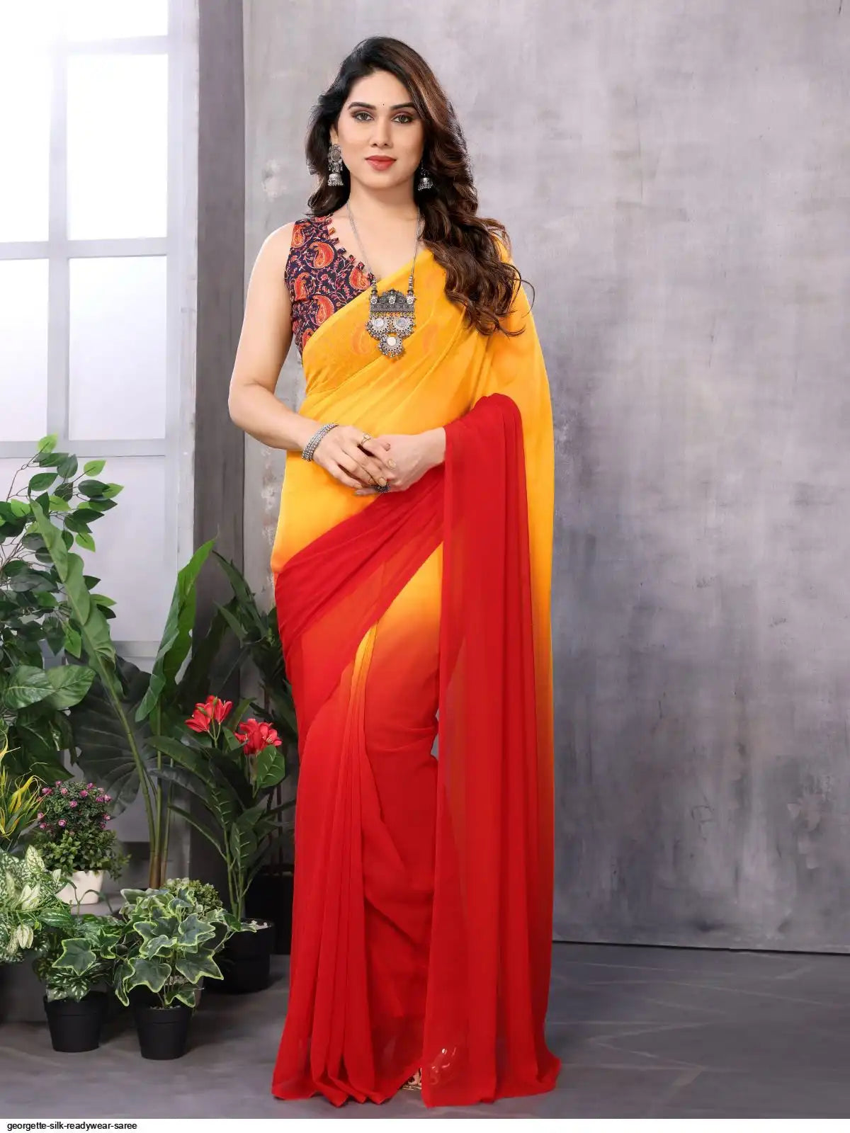 AZR GEORGETTE SILK READYWEAR SAREE