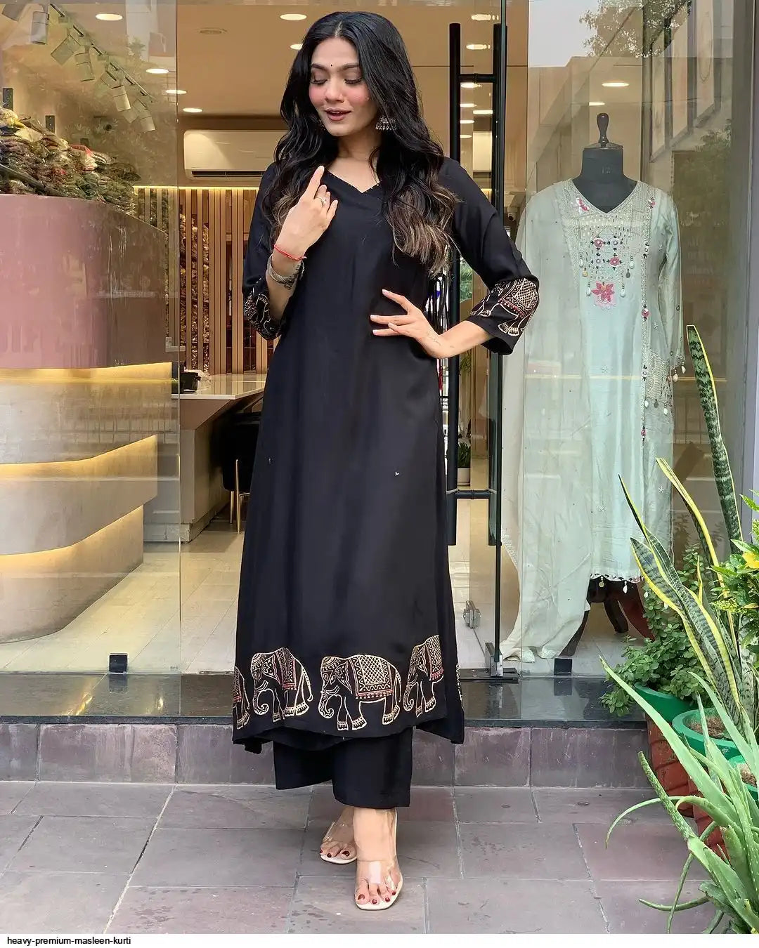 AZR HEAVY PREMIUM MASLEEN KURTI