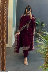 AZR HEAVY VISCOS VELVET KURTI