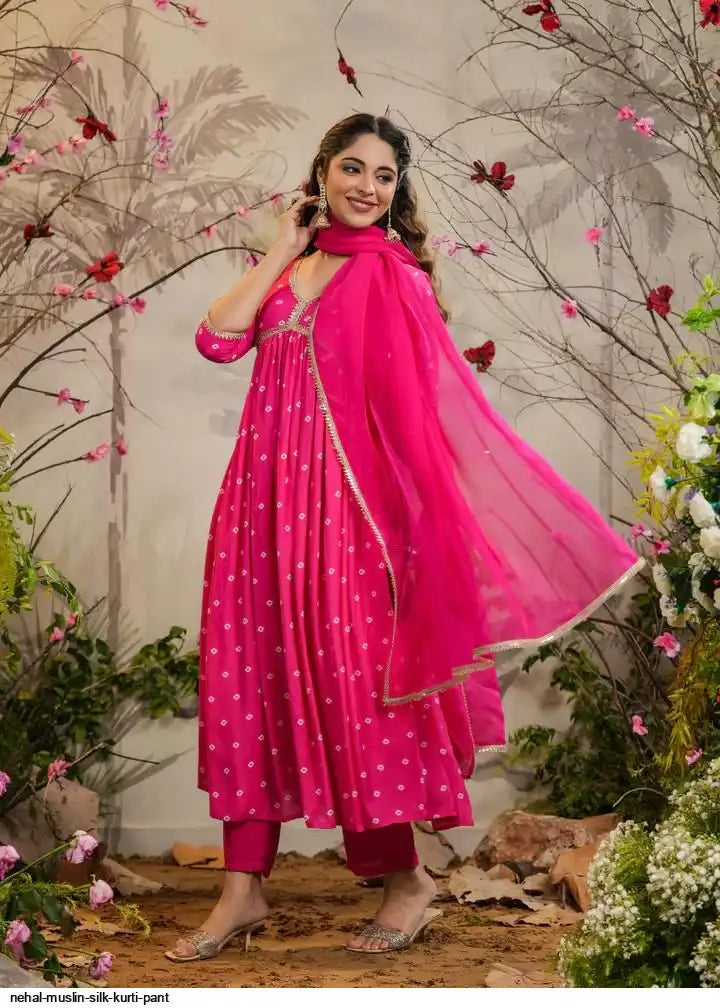 AZR NEHAL MUSLIN SILK KURTI PANT