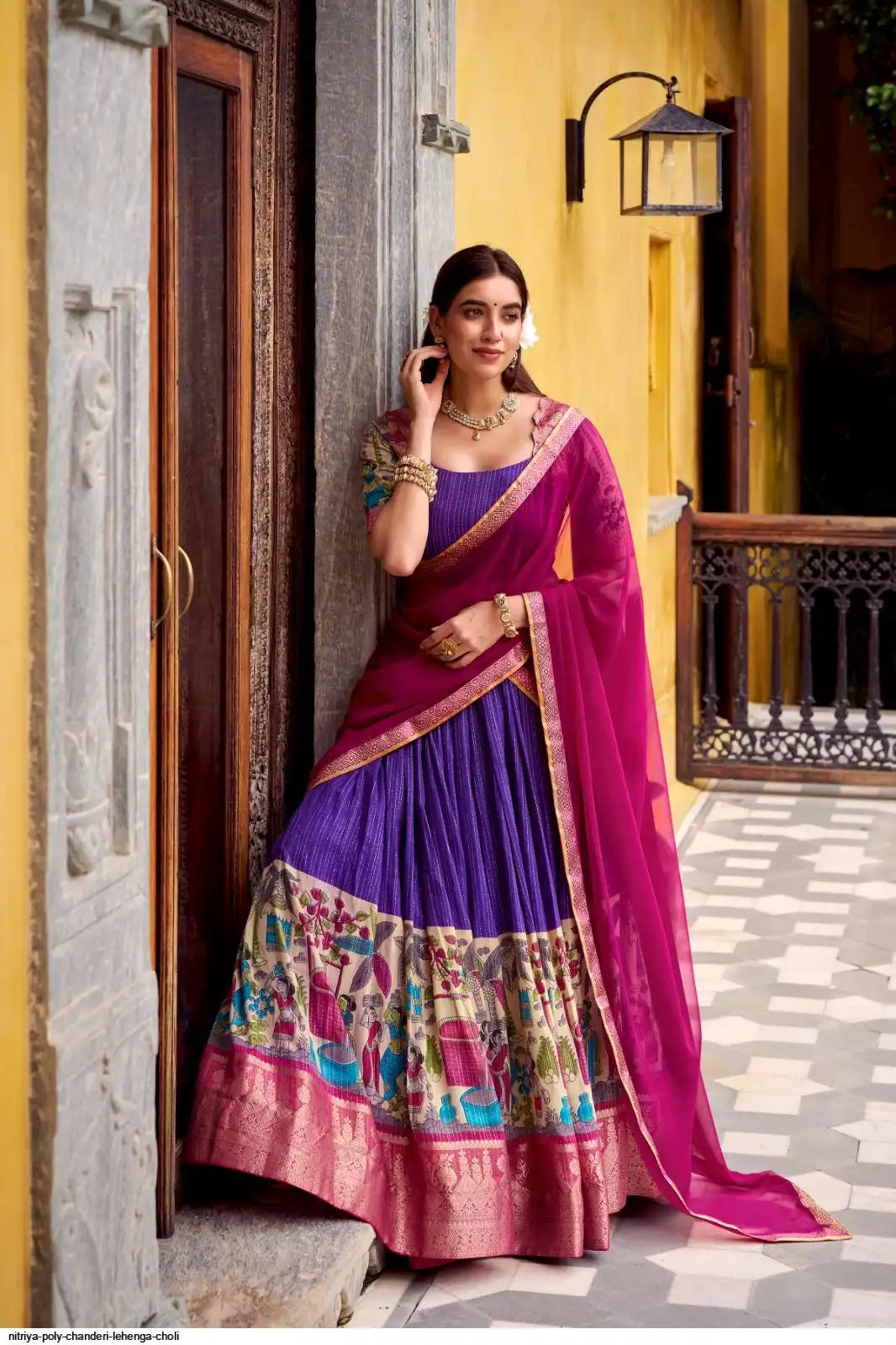 AZR NITRIYA POLY CHANDERI LEHENGA CHOLI