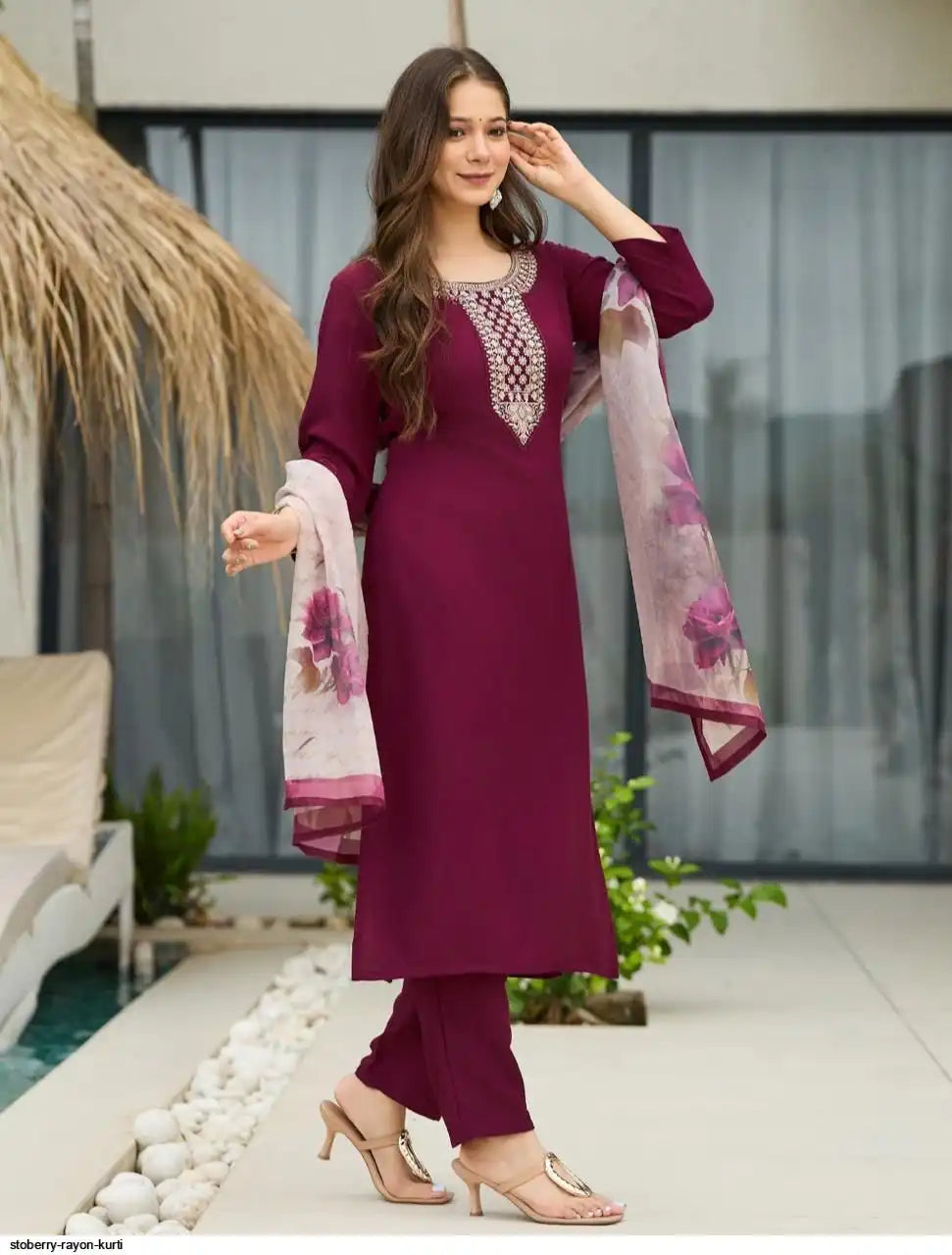 AZR STOBERRY RAYON KURTI