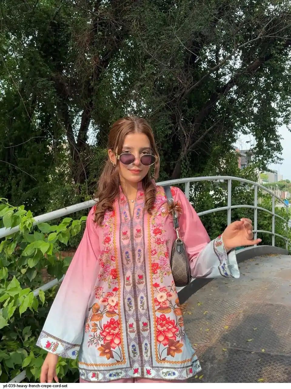 AZR  YD 039 HEAVY FRENCH CREPE CO ORD SET