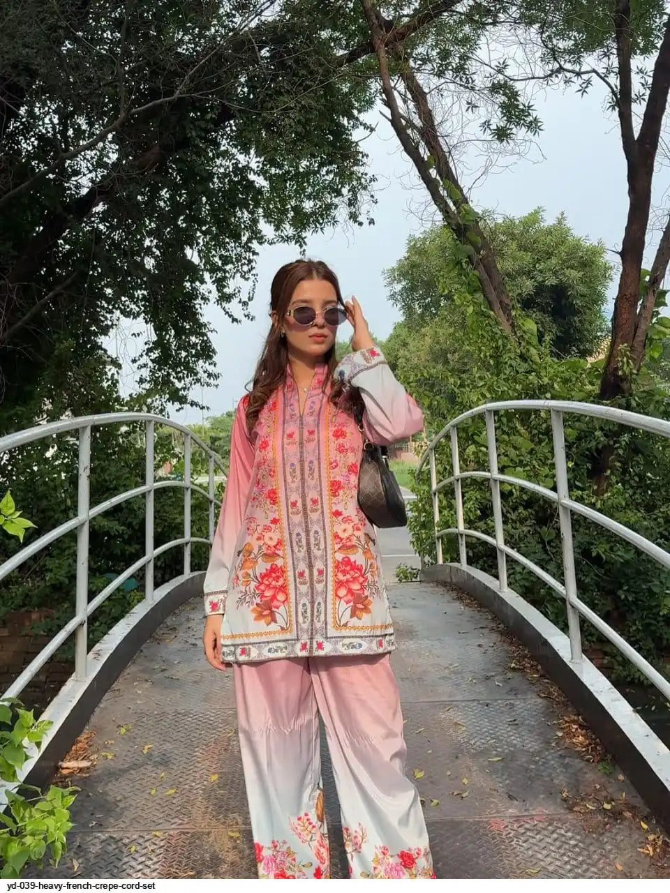 AZR  YD 039 HEAVY FRENCH CREPE CO ORD SET