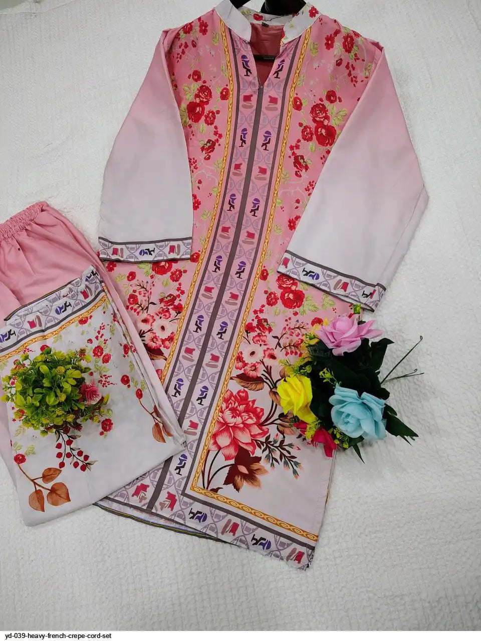 AZR  YD 039 HEAVY FRENCH CREPE CO ORD SET